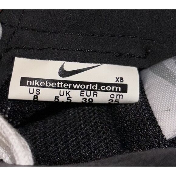 Nike Blazer Mid Sneaker Women’s Size 8 Mesh Black White Sneakers 579956-002 - Picture 8 of 10